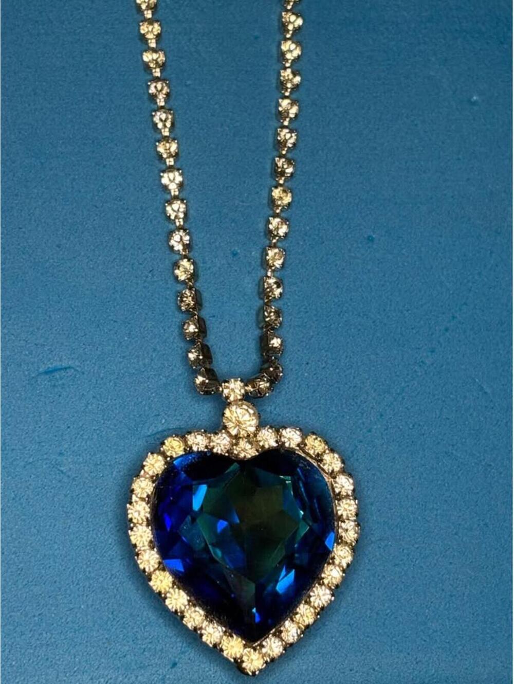 Heart of the Ocean Blue Stone Necklace